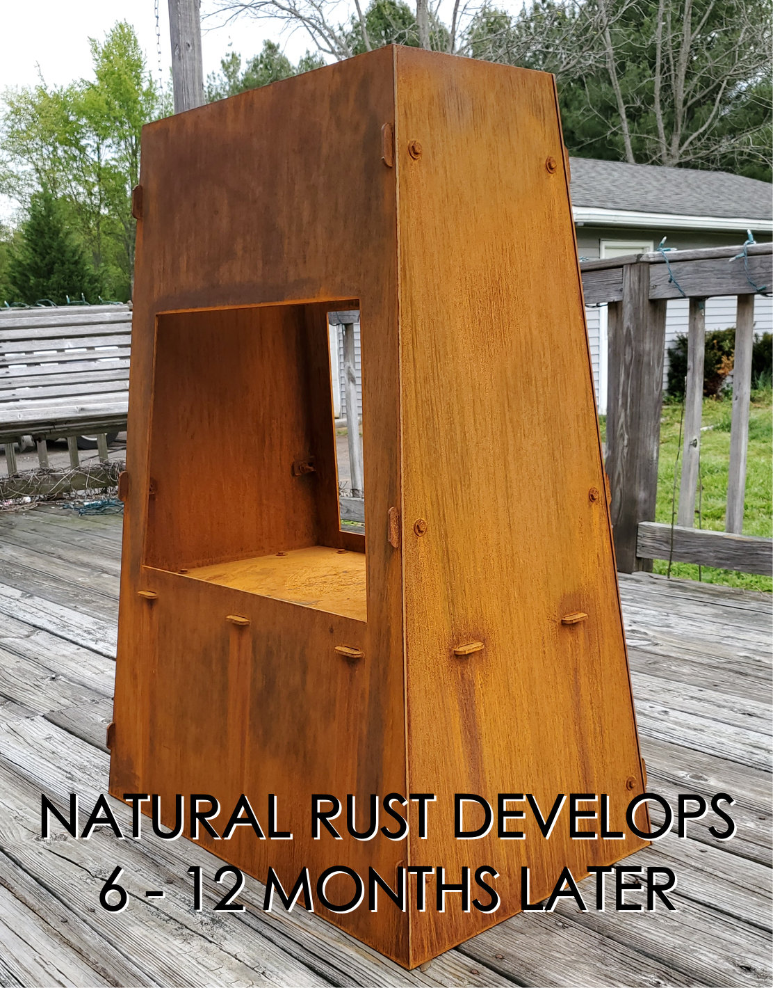 Maker Table 39" Chiminea - Outdoor Wood Burning - Firepit - Backyard Fire Pit - Fireplace
