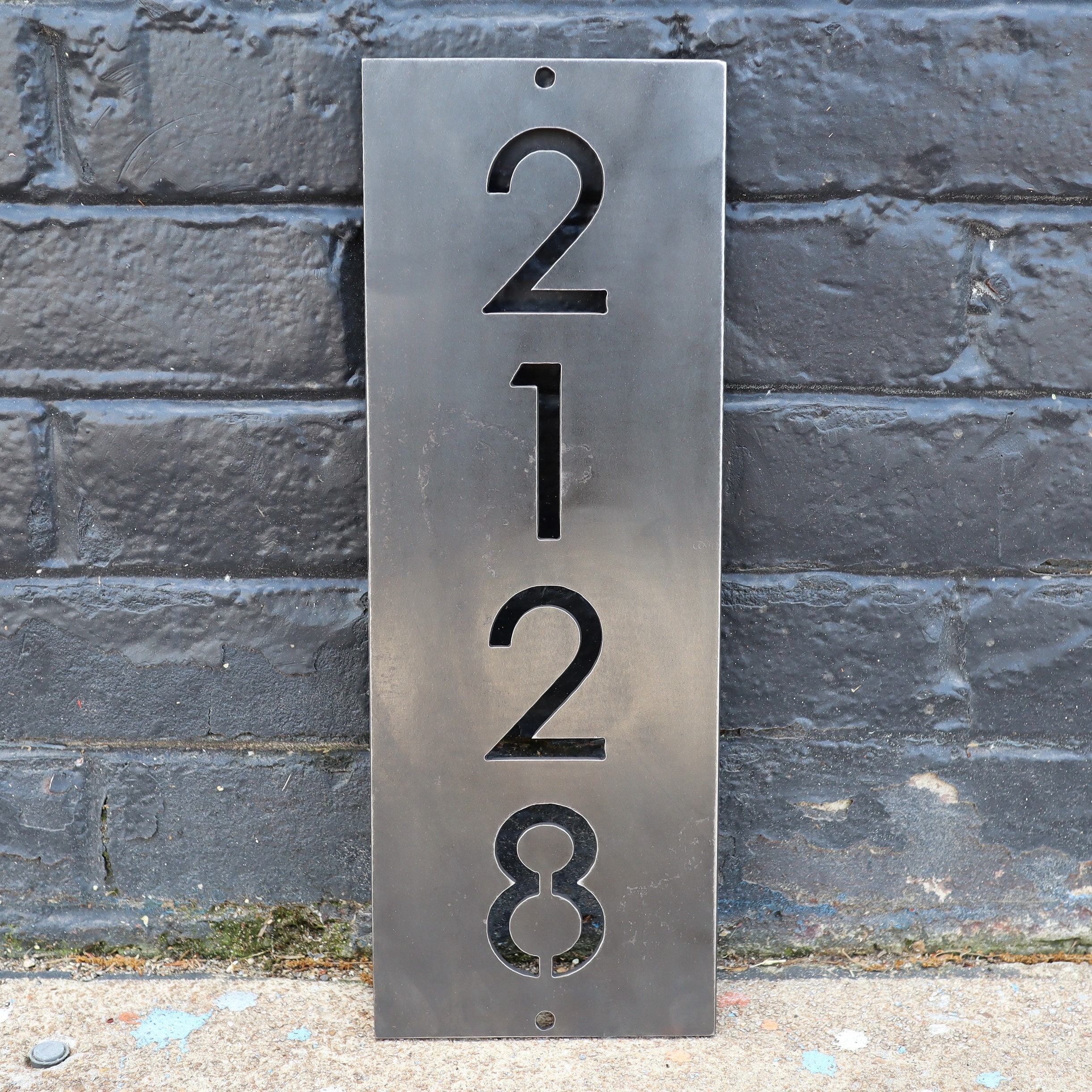 Metal House Address Sign - Vertical Home Address - Custom House Numbers - Modern Address Sign - House Number Sign - Galvanized Metal Numbers