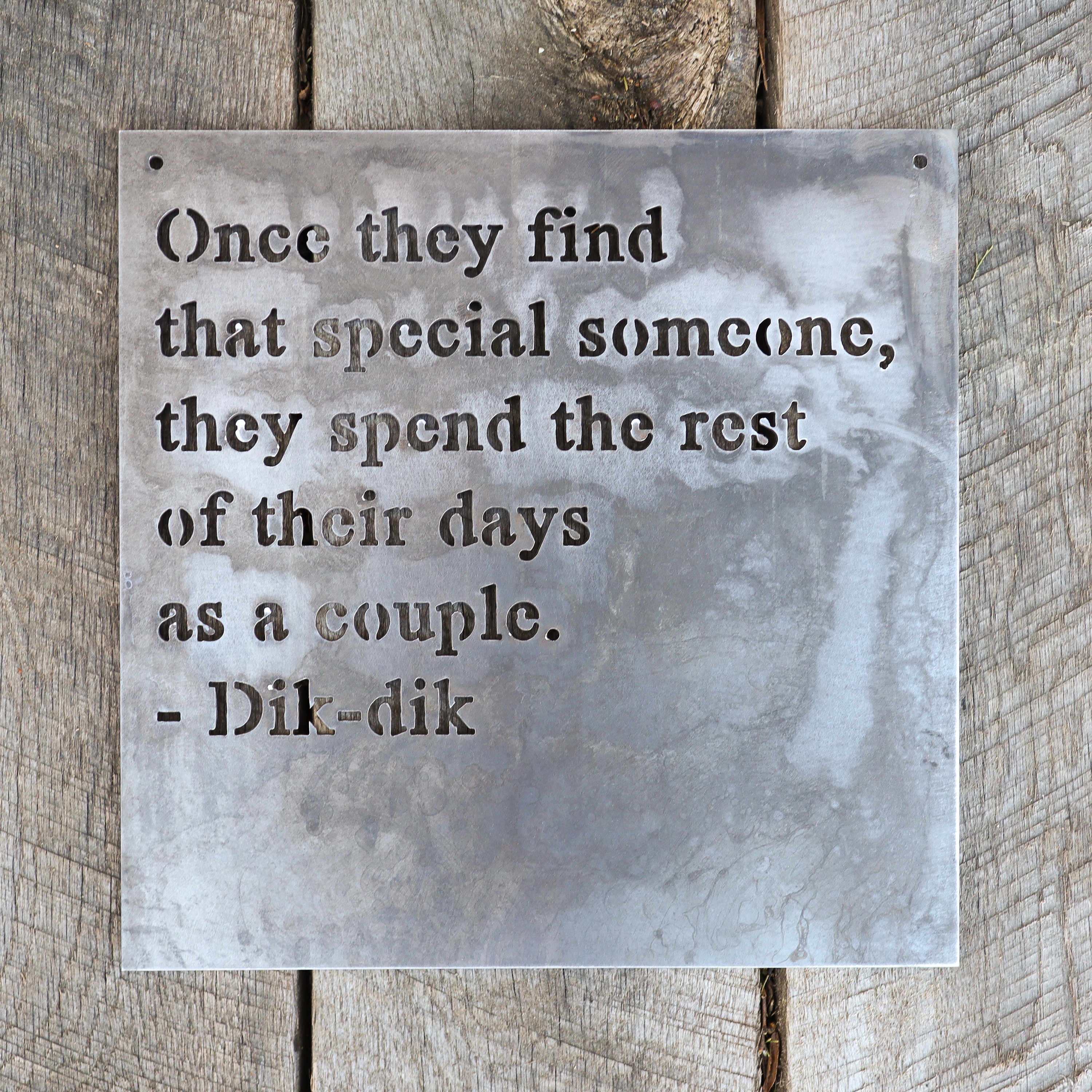 Personal Quote - Dedication, Memorial, Directions, Poem - Personalized Metal Wall Art - Custom Metal Sign - Custom Signs for Home