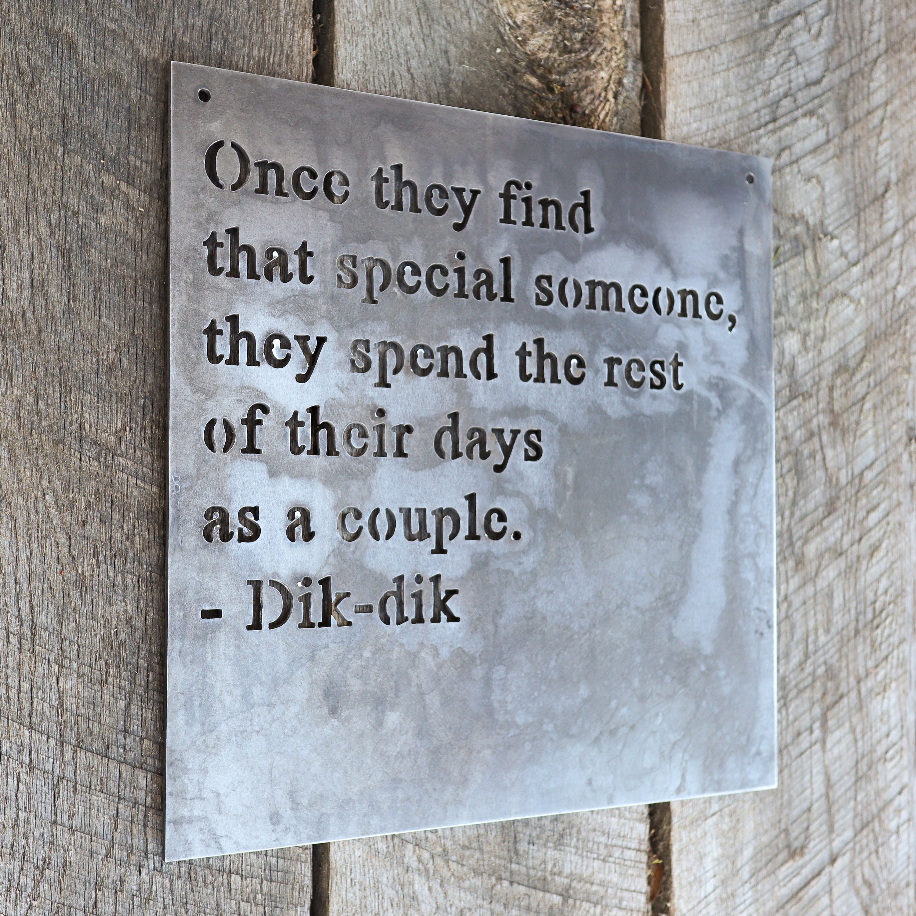 Personal Quote - Dedication, Memorial, Directions, Poem - Personalized Metal Wall Art - Custom Metal Sign - Custom Signs for Home