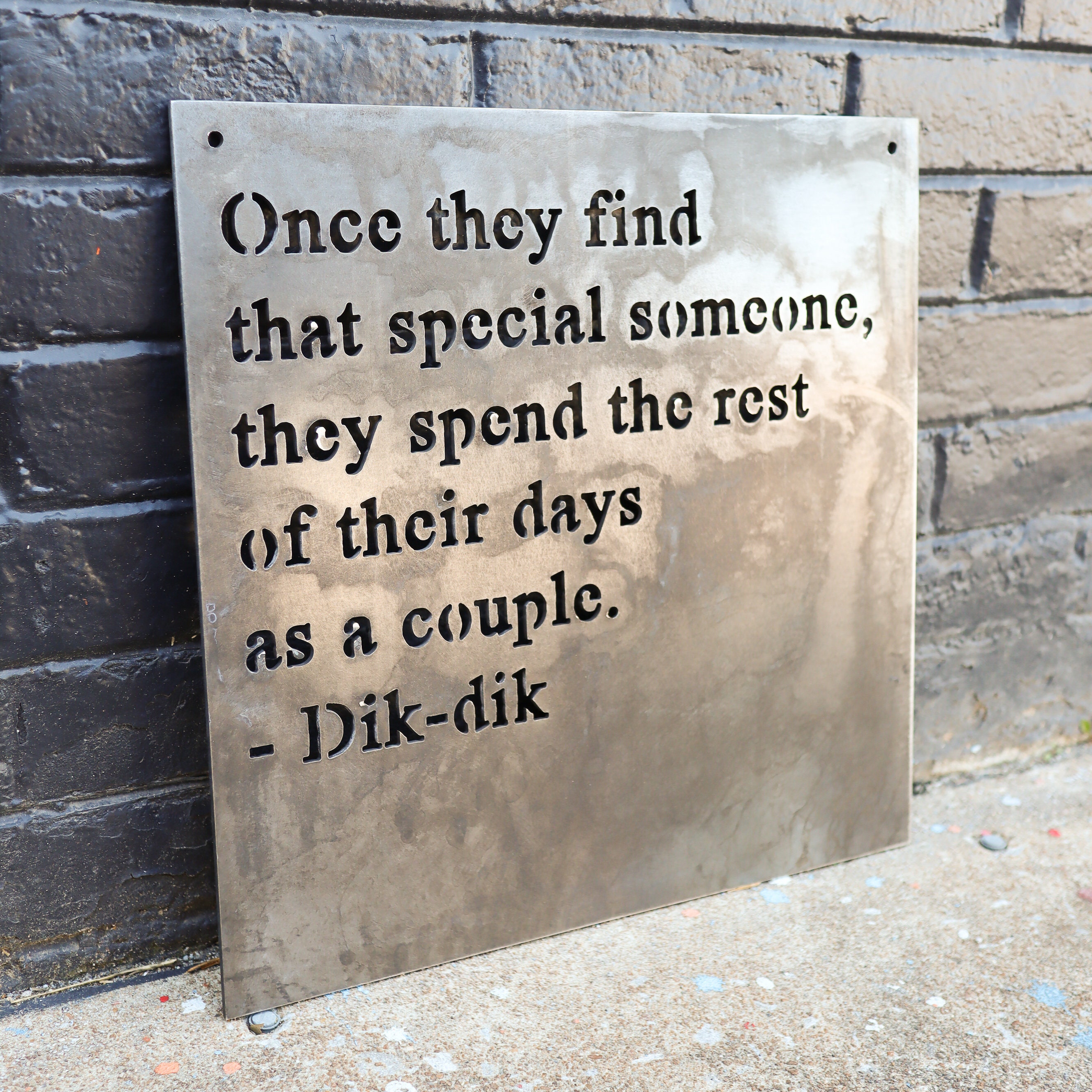 Personal Quote - Dedication, Memorial, Directions, Poem - Personalized Metal Wall Art - Custom Metal Sign - Custom Signs for Home