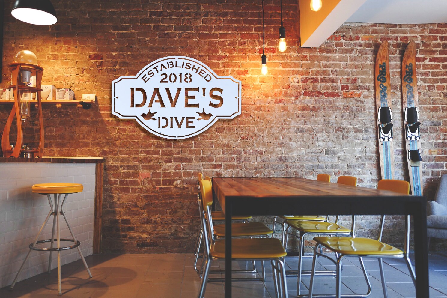 Personalized Bar Sign - Tap, Pub or Lounge - Metal Wall Art - Custom Sign - Personalized Gifts For Him - Wall Decor - Gifts for Him