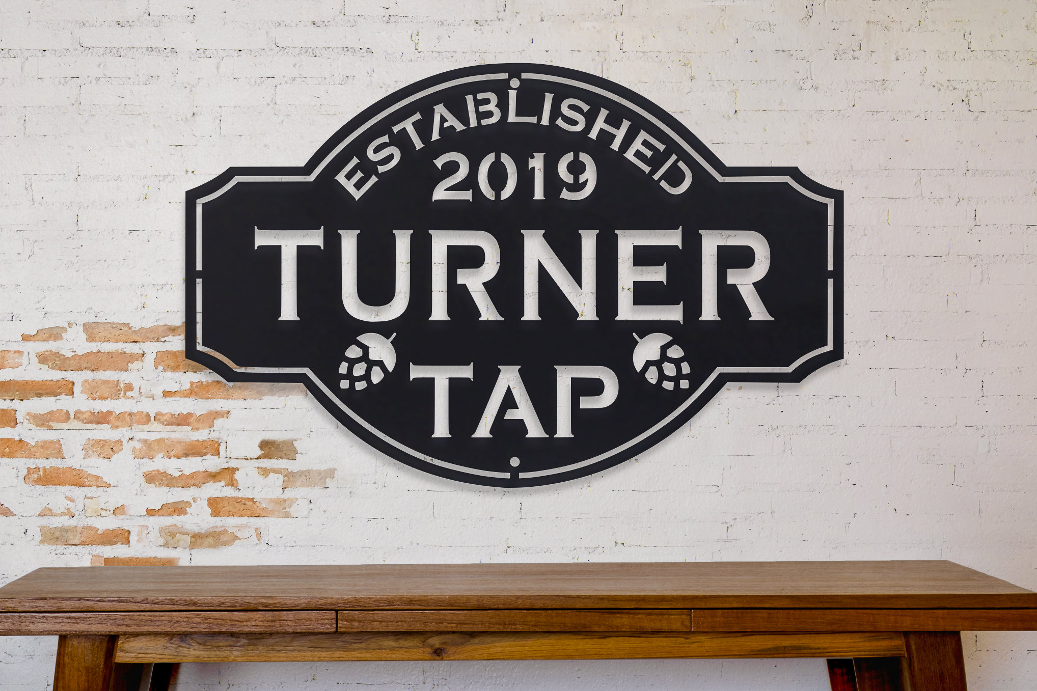 Personalized Bar Sign - Tap, Pub or Lounge - Metal Wall Art - Custom Sign - Personalized Gifts For Him - Wall Decor - Gifts for Him