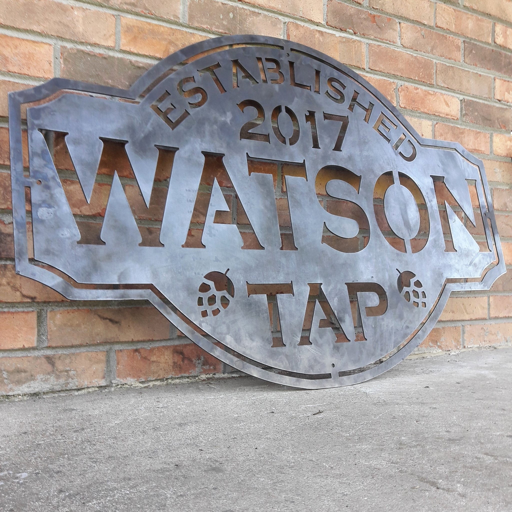 Personalized Bar Sign - Tap, Pub or Lounge - Metal Wall Art - Custom Sign - Personalized Gifts For Him - Wall Decor - Gifts for Him