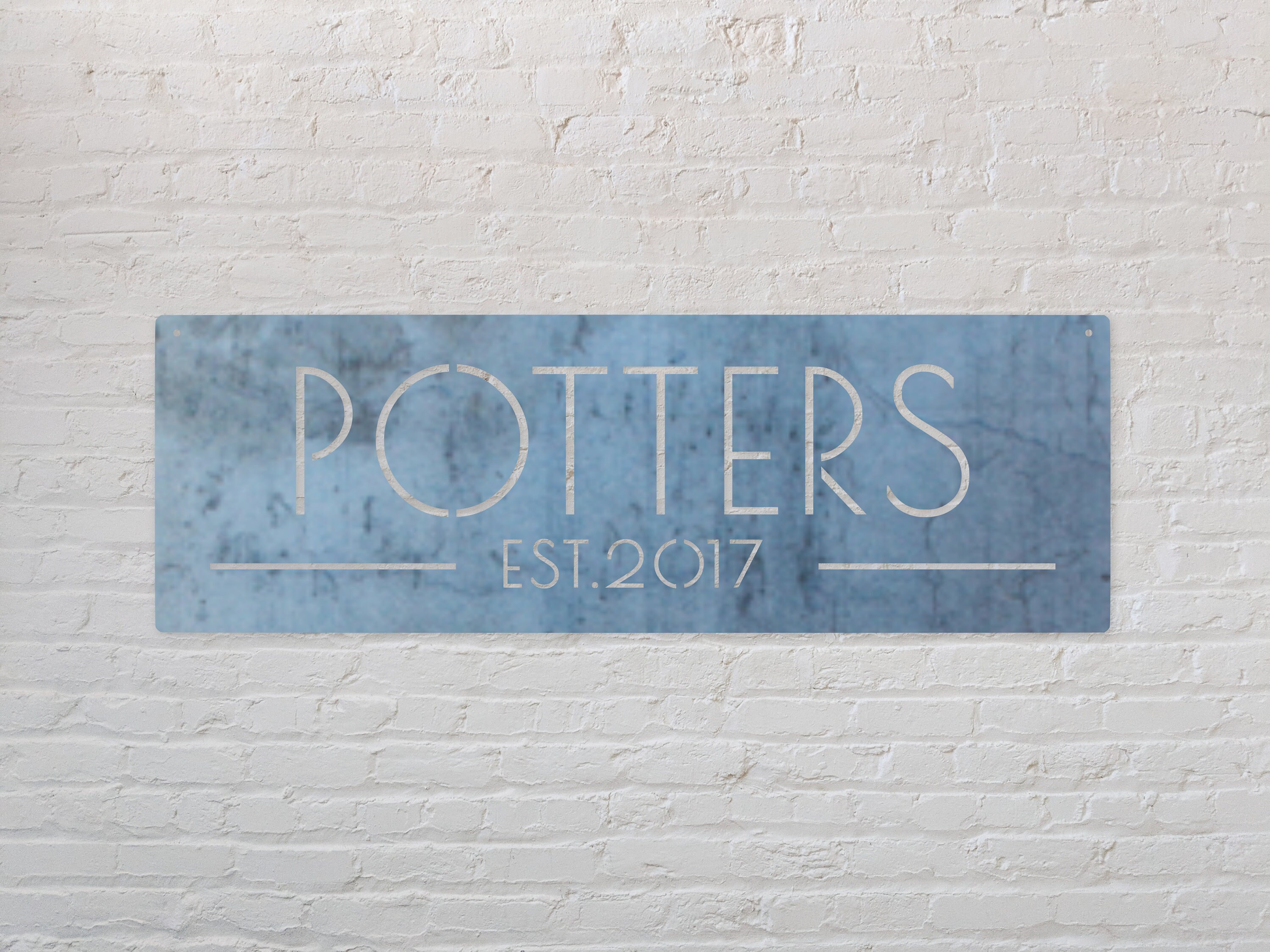 Personalized Metal Sign - Custom Family Name & Est. Date - Elegant Metal Home Decor - Minimalist Wall Art - Modern Decor- Personalized Gift