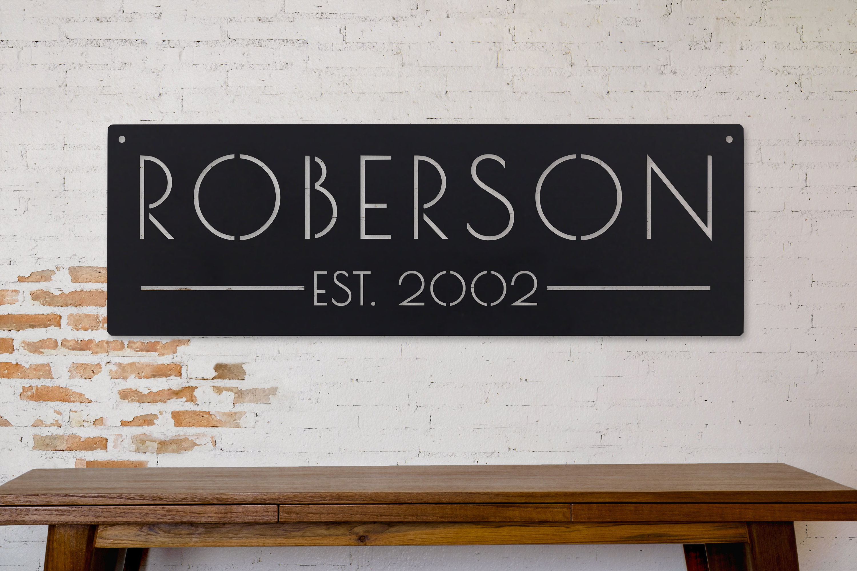 Personalized Metal Sign - Custom Family Name & Est. Date - Elegant Metal Home Decor - Minimalist Wall Art - Modern Decor- Personalized Gift