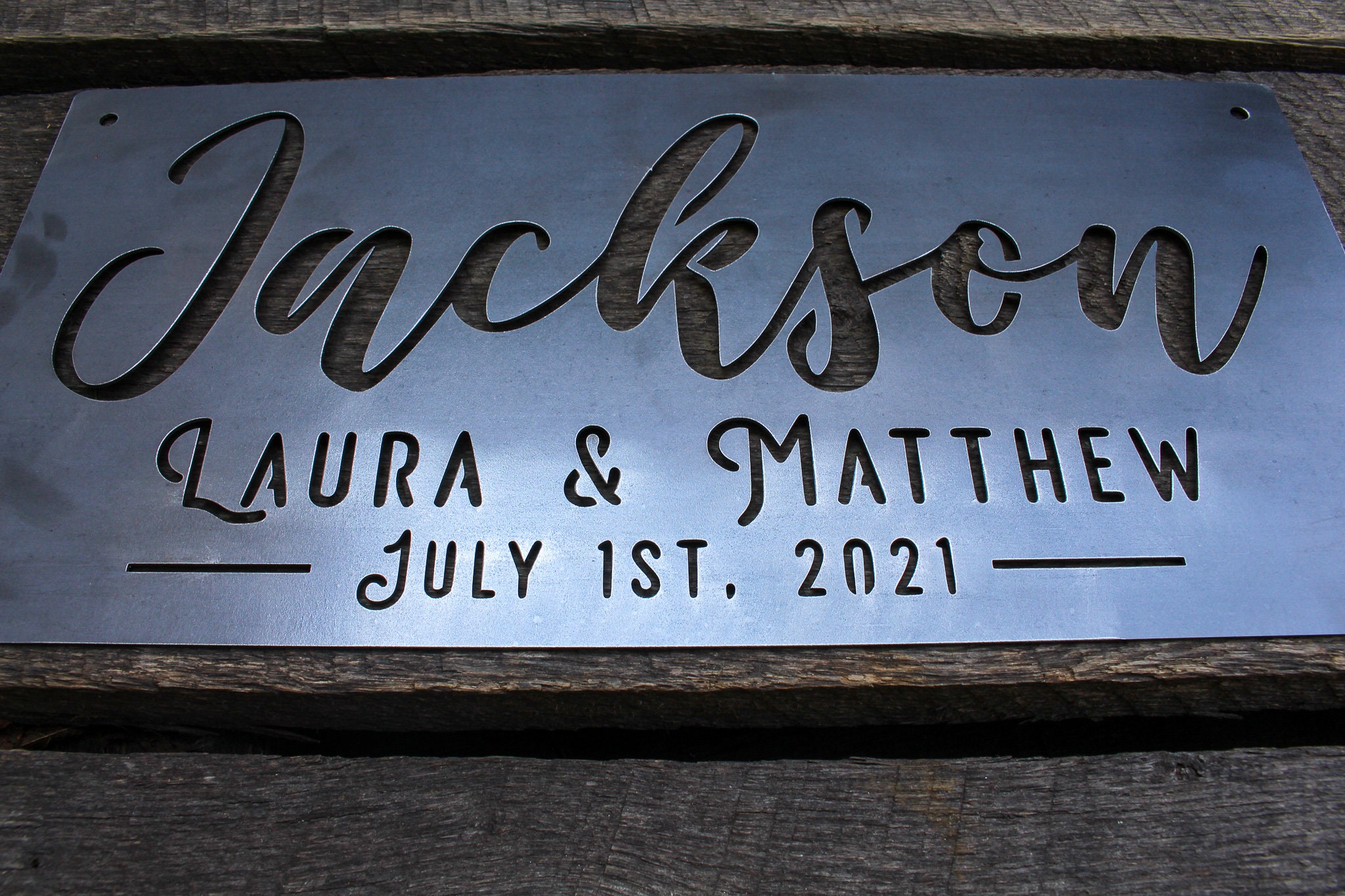 Personalized Wedding Gift - Metal Wedding Name & Date Sign - Bridal Shower Gift - Anniversary Gift - Personalized Gifts - Wall Art